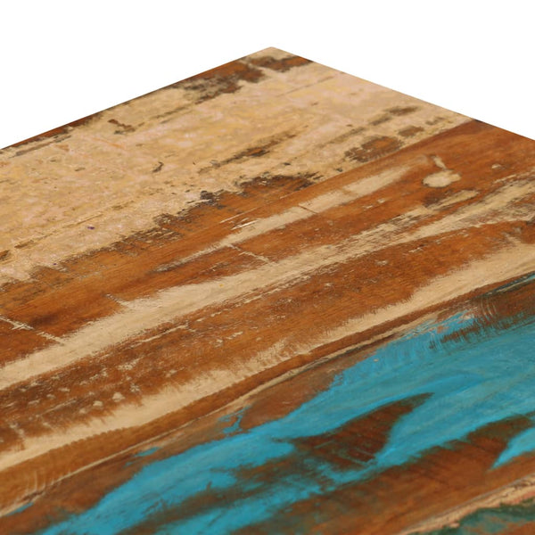 Sohvapöytä 100X50X35 Cm Täysi Kierrätetty Puu Ja Teräs