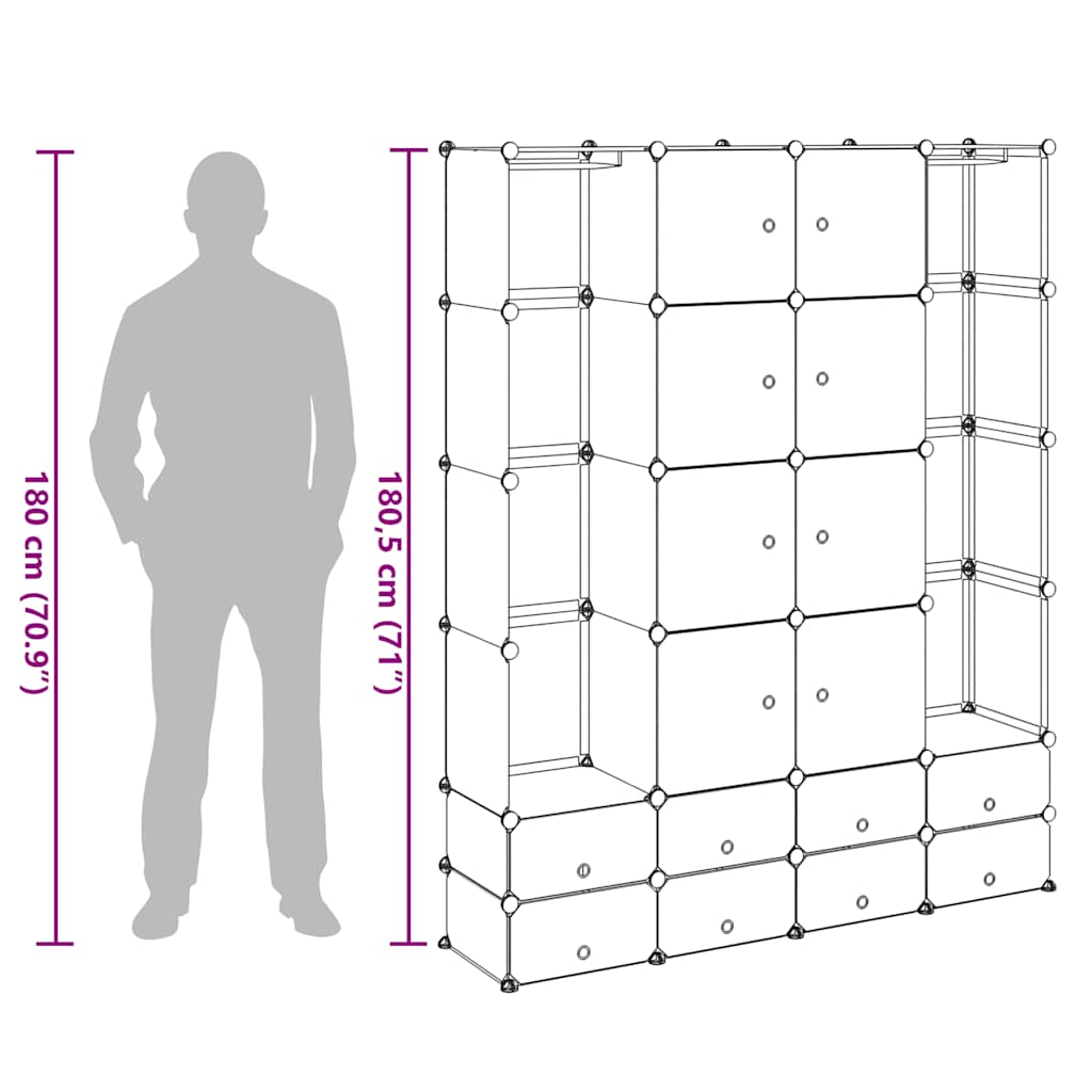 Moduulikaappi 37X146X180,5 Cm