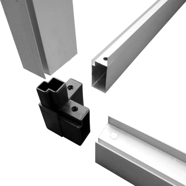 Vahvistettu Alumiininen Kasvihuone Pohjarungolla 7,55 M²