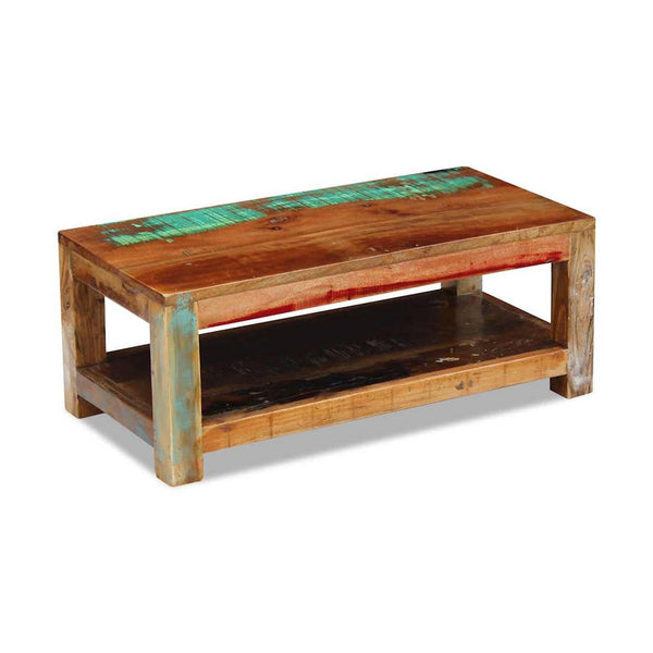 Sohvapöytä Kierrätetty Massiivipuu 90X45X35 Cm