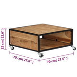 Sohvapöytä 70X70X32 Cm Täysi Akasiapuu