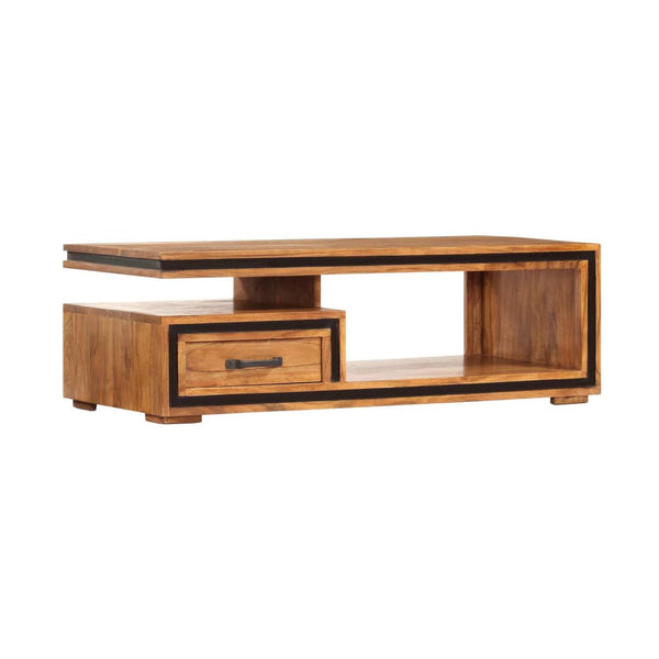 Sohvapöytä 100X45X33 Cm Täysi Akaasiapuu