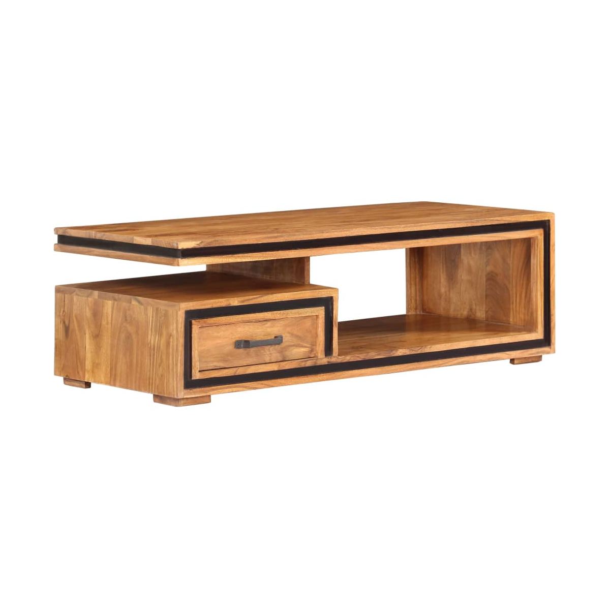 Sohvapöytä 100X45X33 Cm Täysi Akaasiapuu