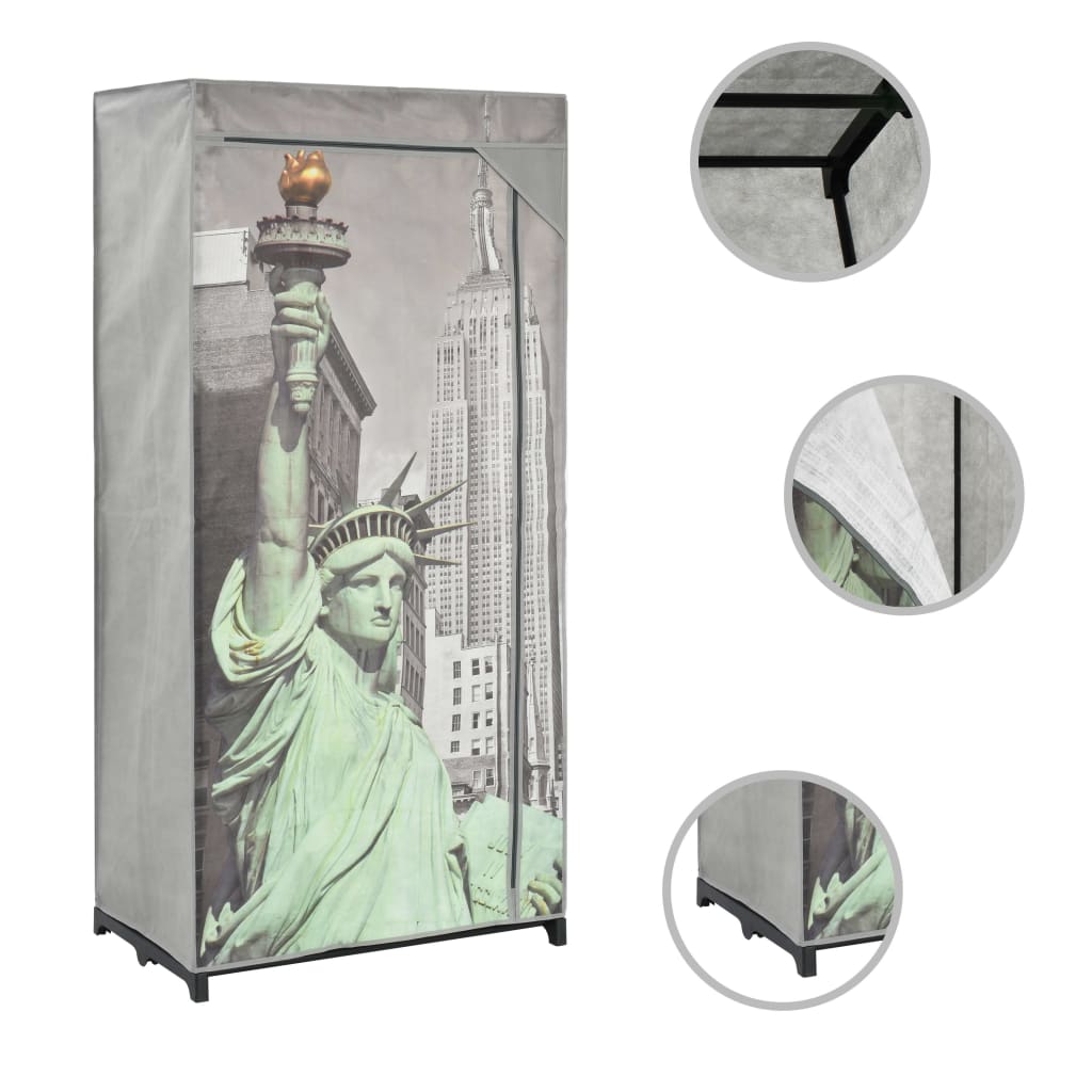 Vaatekaappi New York 75X45X160 Cm Kangas