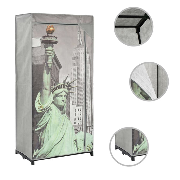 Vaatekaappi New York 75X45X160 Cm Kangas