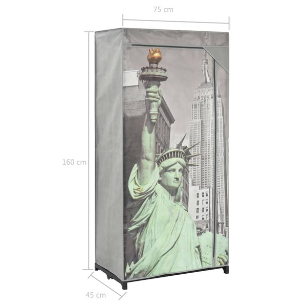 Vaatekaappi New York 75X45X160 Cm Kangas
