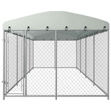 Koiran Ulkohäkki Katoksella 7,6X3,8X2,3 M