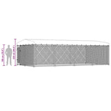 Koiran Ulkohäkki Katoksella 7,6X3,8X2,3 M
