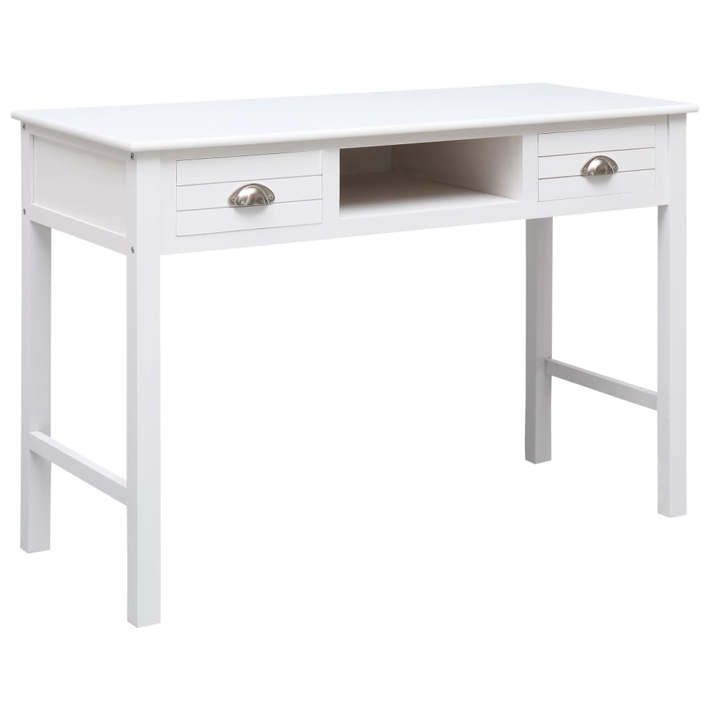 Kirjoituspöytä Valkoinen 110X45X76 Cm Puinen
