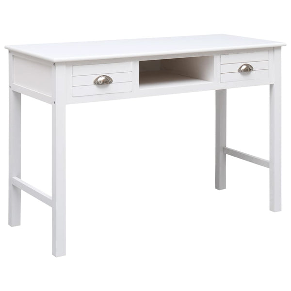Kirjoituspöytä Valkoinen 110X45X76 Cm Puinen