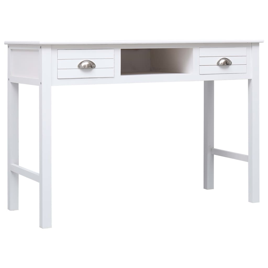 Kirjoituspöytä Valkoinen 110X45X76 Cm Puinen
