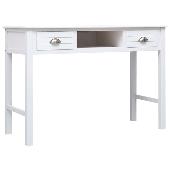 Kirjoituspöytä Valkoinen 110X45X76 Cm Puinen