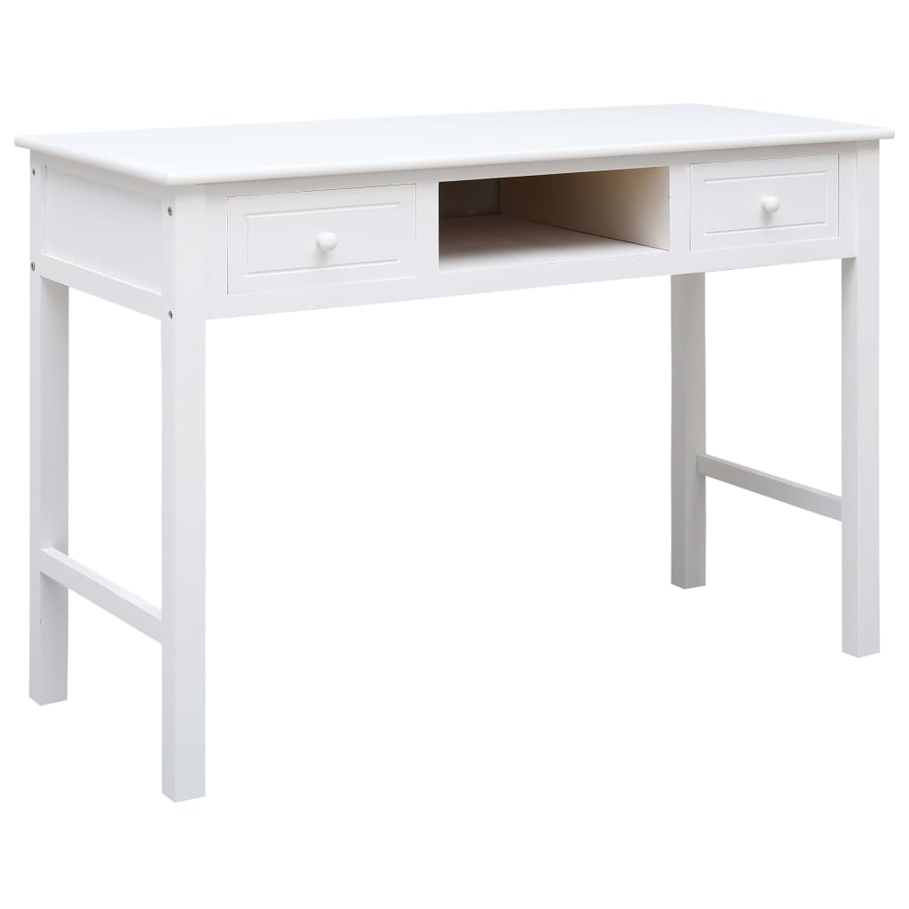 Kirjoituspöytä Valkoinen 110X45X76 Cm Puinen
