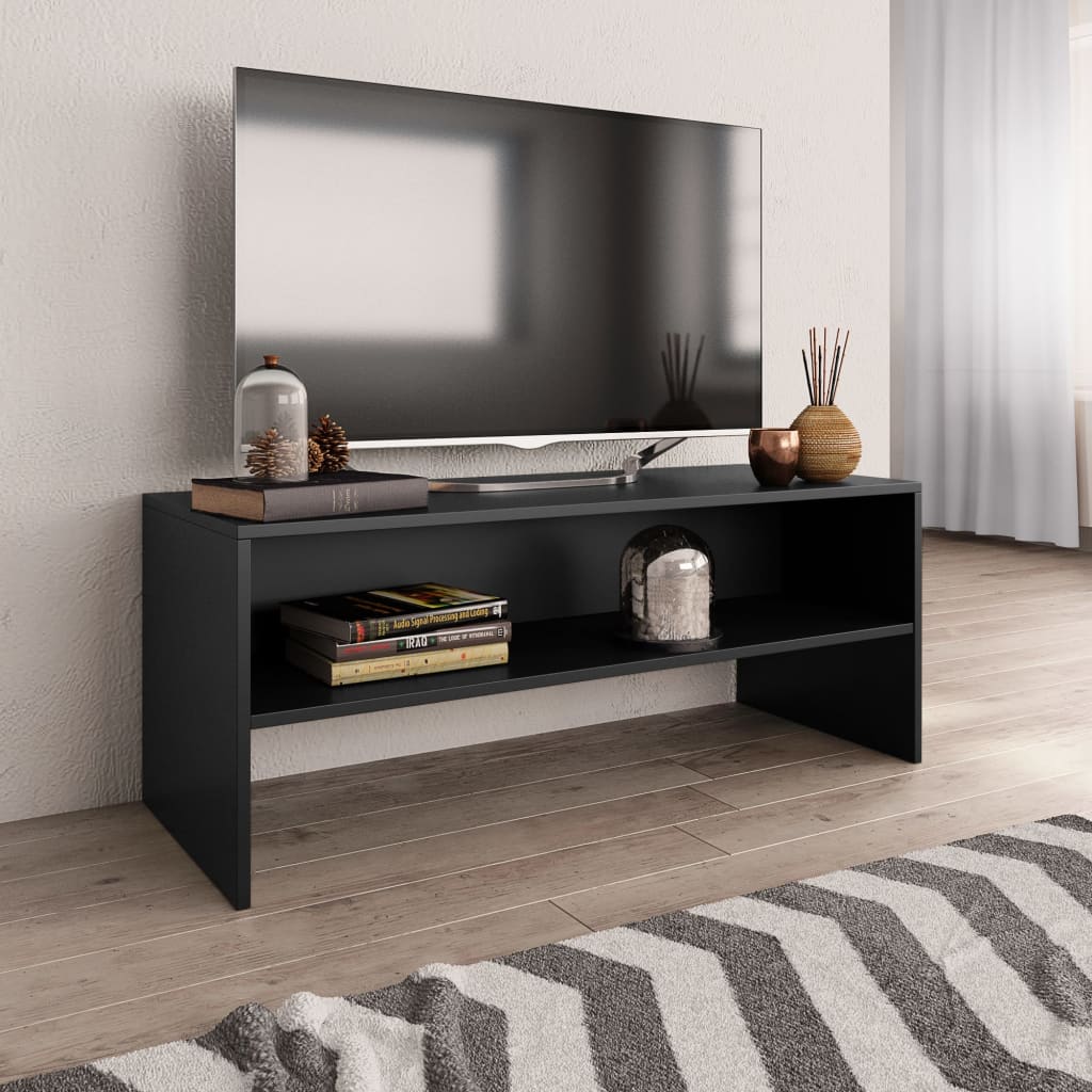 Tv-Taso Musta 100X40X40 Cm Lastulevy