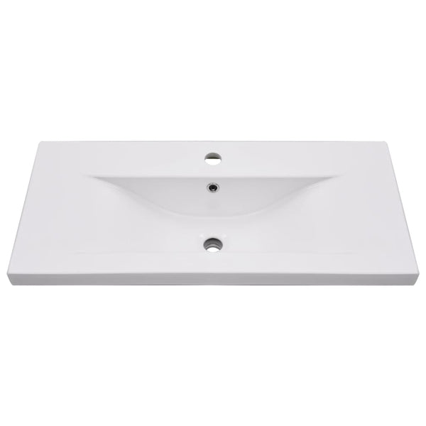 Sisäänrakennettu Pesuallas 81X39,5X18,5 Cm Keraaminen Valkoinen