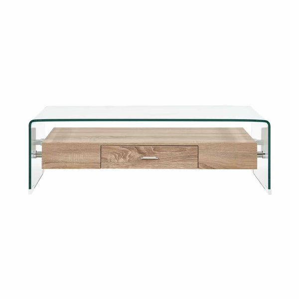 Sohvapöytä Kirkas 98X45X31 Cm Karkaistu Lasi