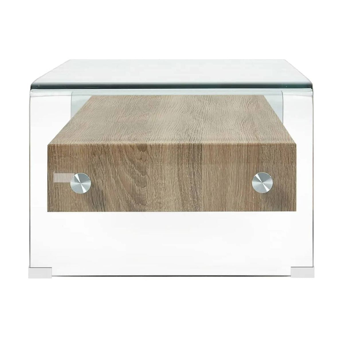 Sohvapöytä Kirkas 98X45X31 Cm Karkaistu Lasi