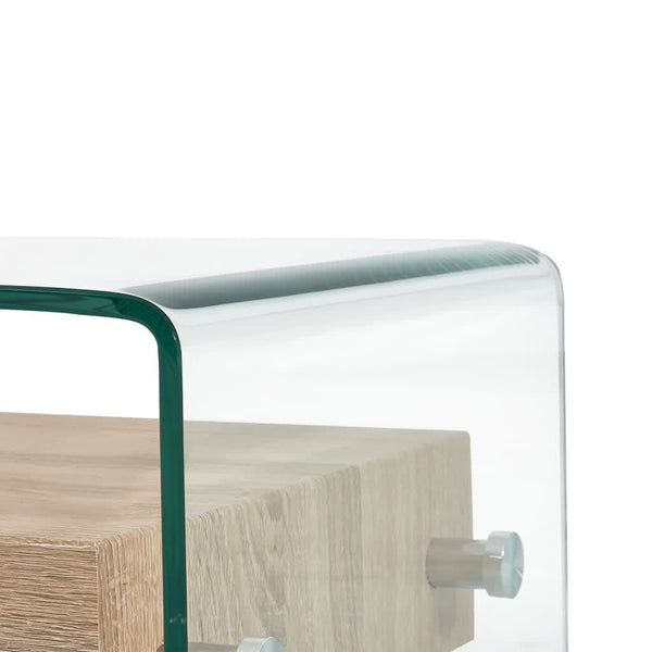 Sohvapöytä Kirkas 98X45X31 Cm Karkaistu Lasi