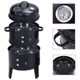 3-In-1 Hiilisavustin Bbq-Grilli 40X80 Cm