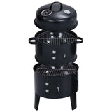 3-In-1 Hiilisavustin Bbq-Grilli 40X80 Cm