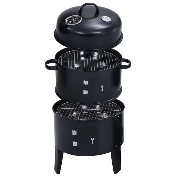 3-In-1 Hiilisavustin Bbq-Grilli 40X80 Cm