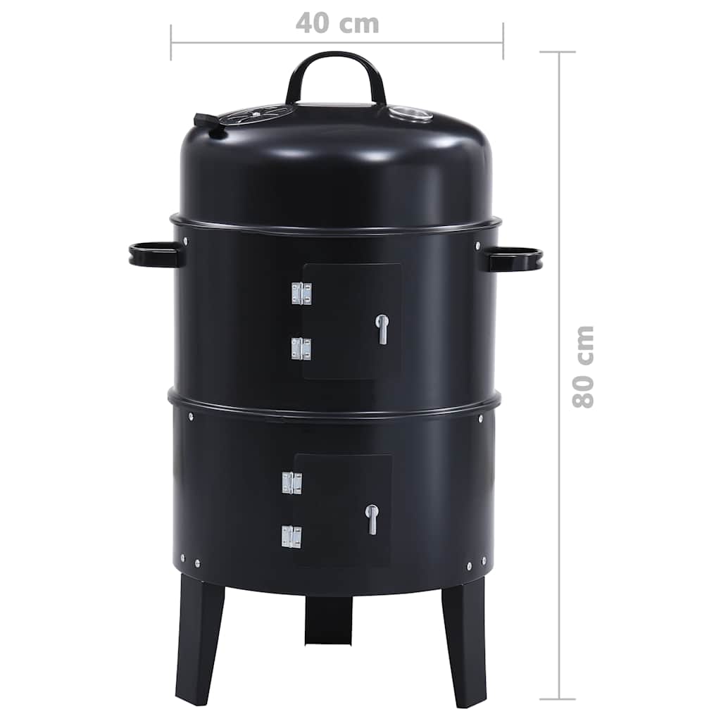 3-In-1 Hiilisavustin Bbq-Grilli 40X80 Cm