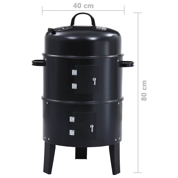 3-In-1 Hiilisavustin Bbq-Grilli 40X80 Cm