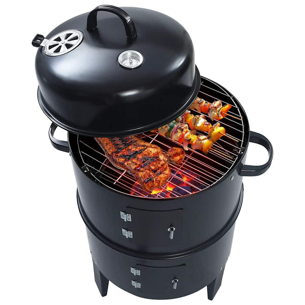 3-In-1 Hiilisavustin Bbq-Grilli 40X80 Cm