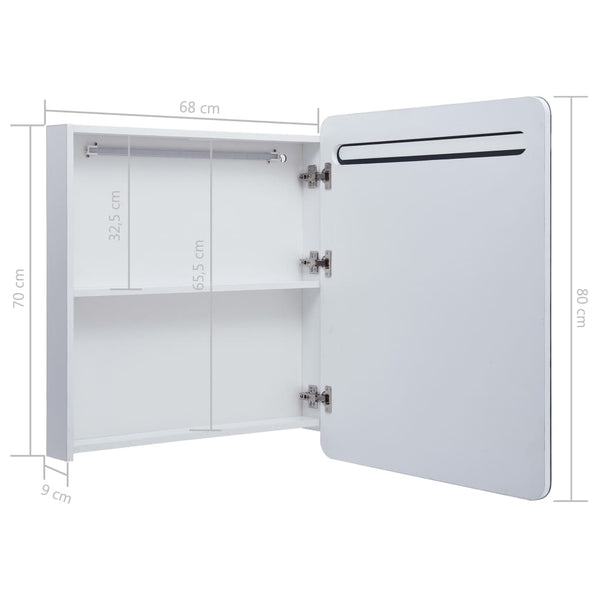 Led Kylpyhuoneen Peilikaappi 68X9X80 Cm