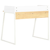 Työpöytä Valkoinen Ja Tammi 90X60X88 Cm