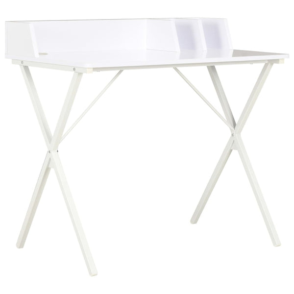 Työpöytä Valkoinen Ja Luonnollinen 80X50X84 Cm