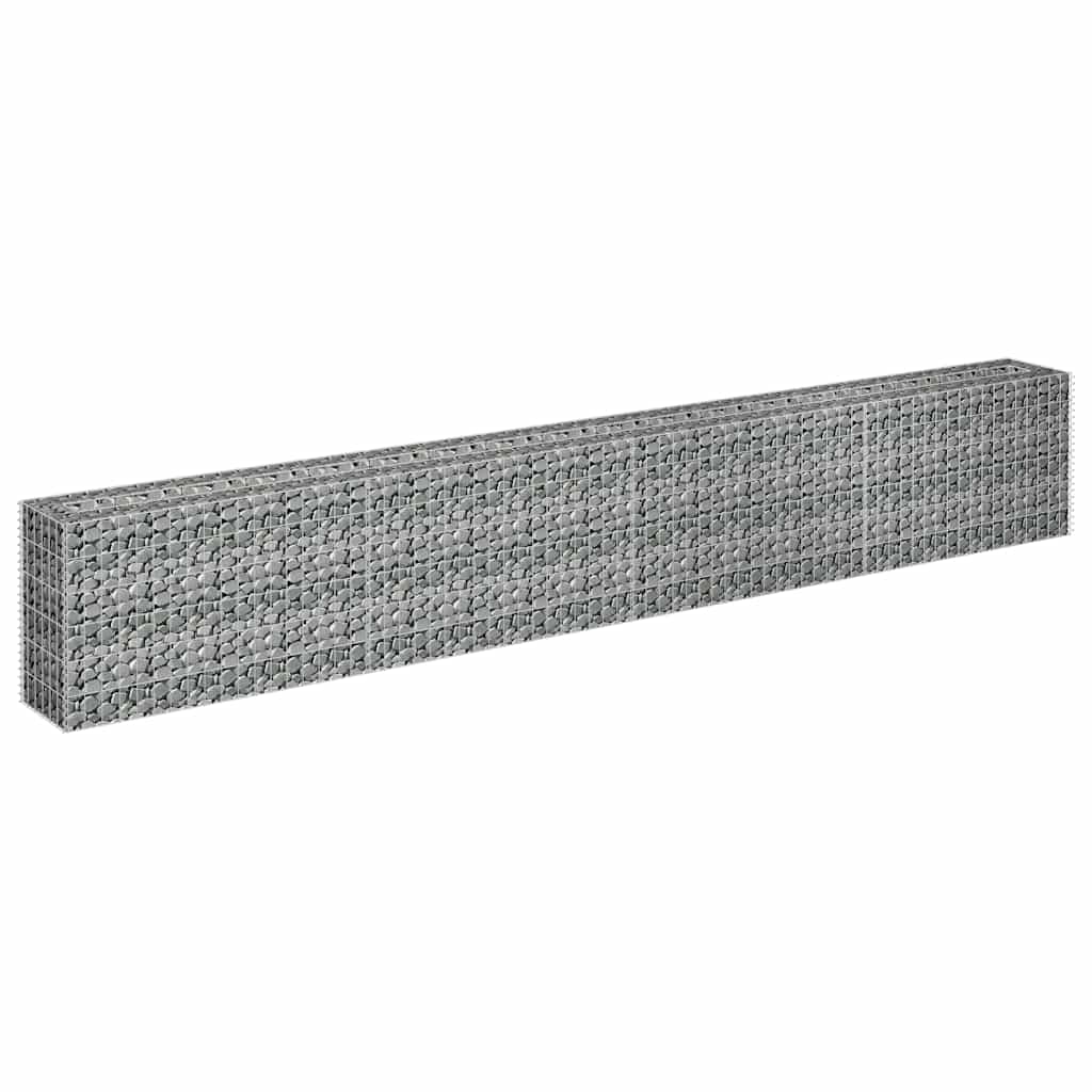 Korotettu Kivikori/Kukkalaatikko Galvanoitu Teräs