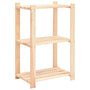 3-Kerroksinen Varastohylly 60X38X90 Cm Täysi Mänty 150 Kg