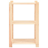 3-Kerroksinen Varastohylly 60X38X90 Cm Täysi Mänty 150 Kg