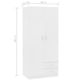 Vaatekaappi 80X52X180 Cm Tekninen Puu