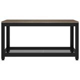 Sohvapöytä Ja Musta 90X45X45 Cm Mdf Ja Rauta
