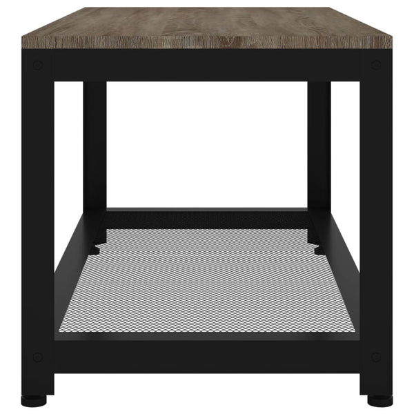Sohvapöytä Ja Musta 90X45X45 Cm Mdf Ja Rauta