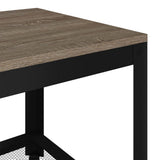Sohvapöytä Ja Musta 90X45X45 Cm Mdf Ja Rauta