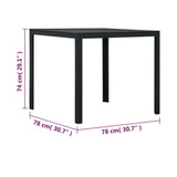 Sohvapöytä 78X78X74 Cm Hdpe Puutyyli