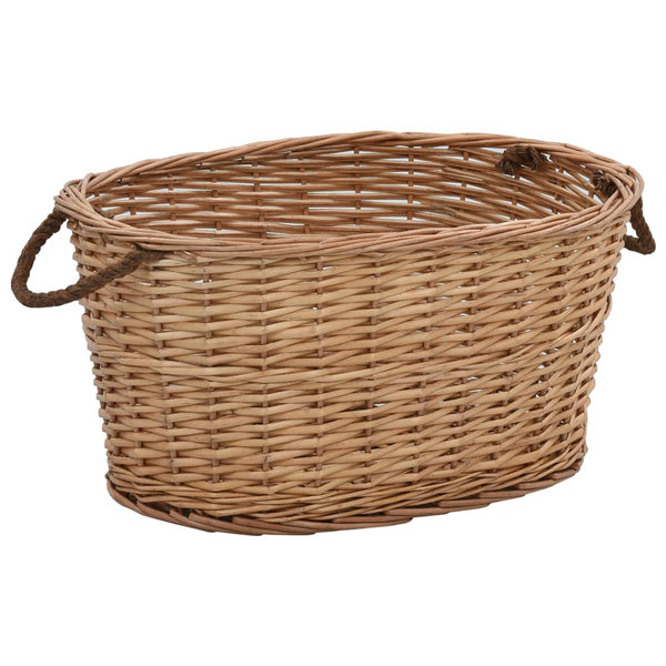 Polttopuukori Kantokahvoilla Luonnollinen Paju