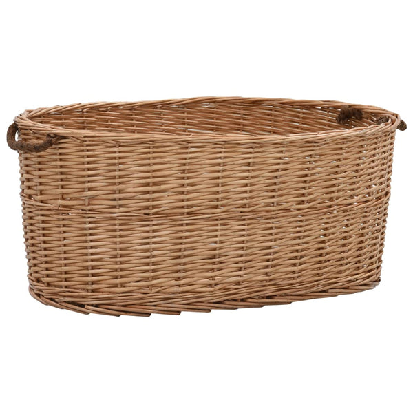Polttopuukori Kantokahvoilla Luonnollinen Paju