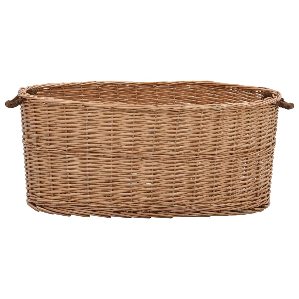 Polttopuukori Kantokahvoilla Luonnollinen Paju