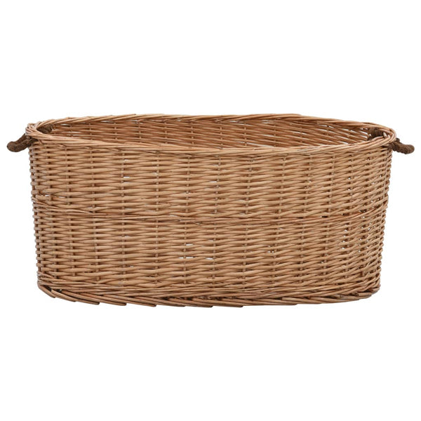 Polttopuukori Kantokahvoilla Luonnollinen Paju