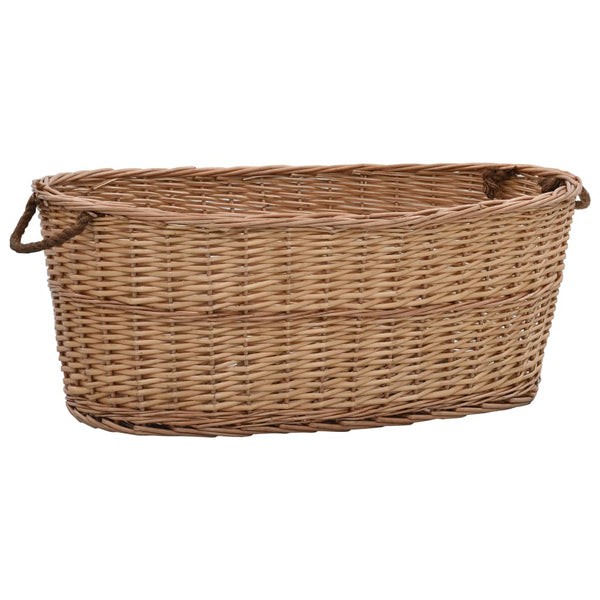 Polttopuukori Kantokahvoilla Luonnollinen Paju