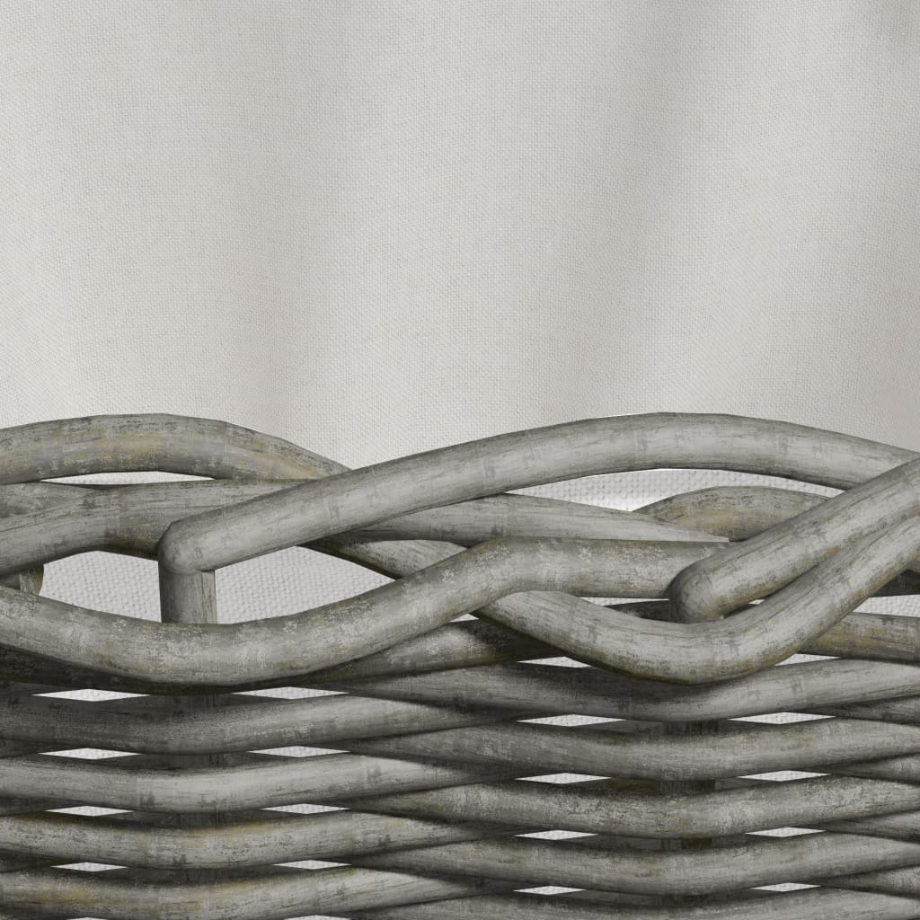 Polttopuukori Kantokahvoilla 59X42X28 Cm Harmaa Paju
