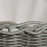 Polttopuukori Kantokahvoilla 59X42X28 Cm Harmaa Paju