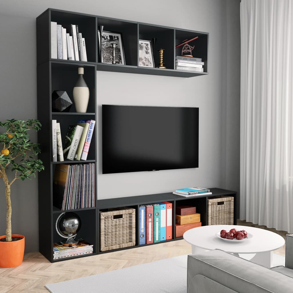 Kirjahylly 12 Tasoa 3 Kpl 36 X 30 X 143 Cm Tekninen Puu