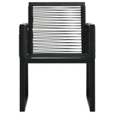 Puutarhatuolit 2 Kpl Musta Pvc Rottinki