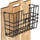 Seinään Kiinnitettävä Lehtiteline 33X10X67 Cm Täysi Mangopuu