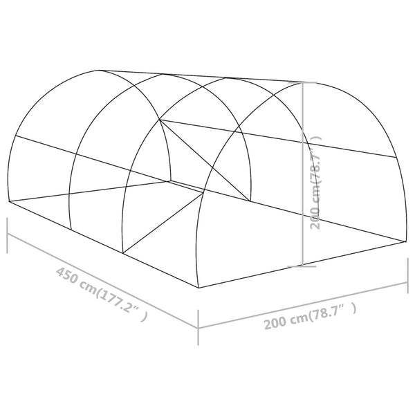 Kasvihuone 9 M² 4,5X2X2 M